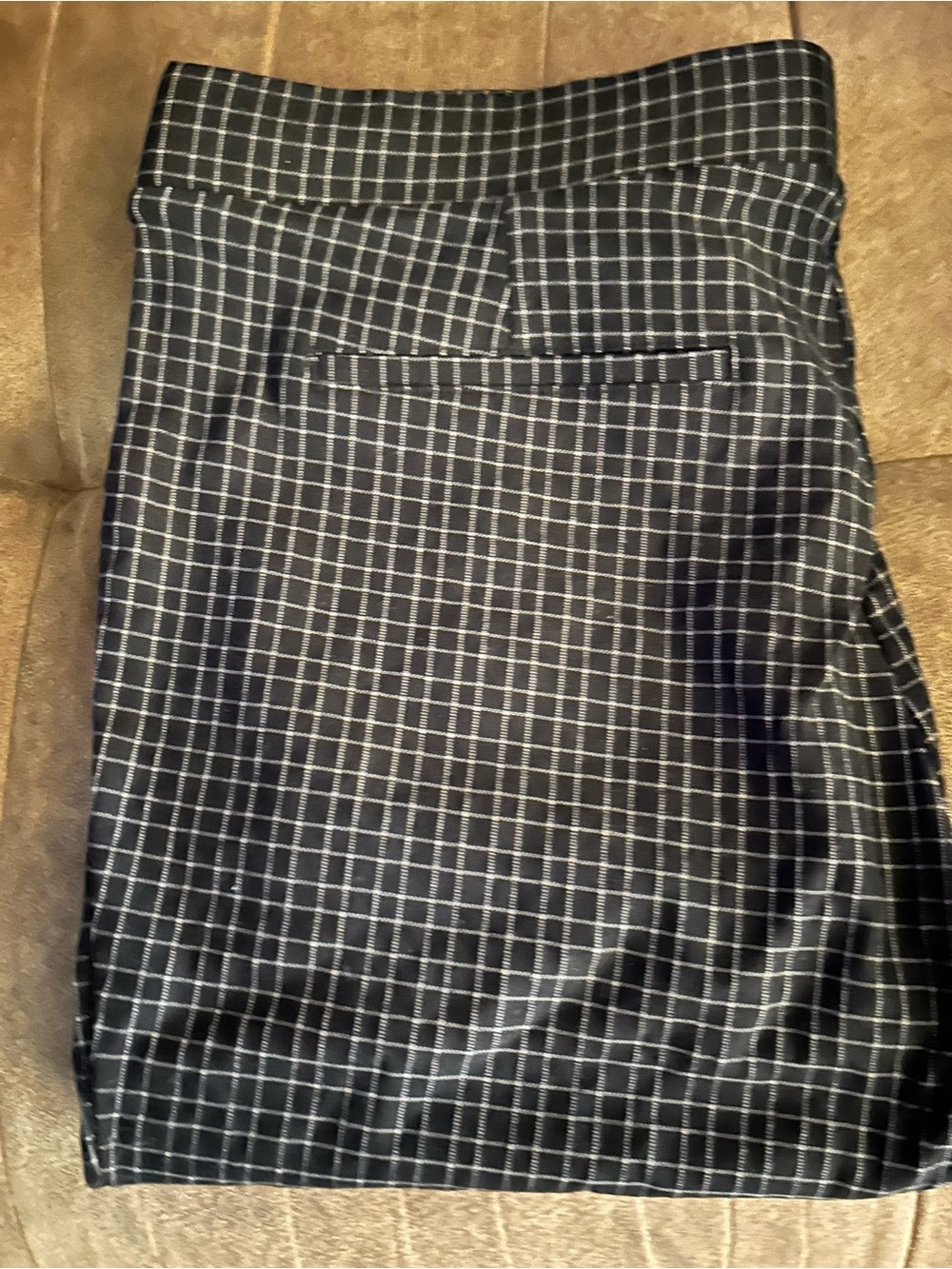 Women’s Black & White Windowpane Casual Pants